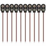 New Pack Of 10 9V Battery Connector Snap Clip Wire Lead Holder Type. Fixed Price $6.48.