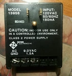 James Electronics Plug-in Power Supply Model 13956 120VAC To 9.0VAC. Fixed Price $5.99.