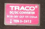 Traco Dc/dc Converter Ten 3-2412 3W Input 18-36V Output 12V/250MA Nos (C11B1). Fixed Price $16.95.