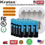 3500MWH Aa Lithium Rechargable Batteries 1.5V Li-ion Battery Charger. Fixed Price $71.29.