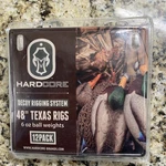 12 Pack Hard Core Decoy Rigging System 48" Texas Rigs With 6OZ Ball Weights. Fixed Price $24.99.