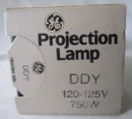 General Electric Ddy Movie Projector Projection Lamp 750W 120-125V Black Top. Fixed Price $14.95.