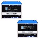Mighty Max 12V, 50AH, Lithium Battery Replaces Dcc Shoprider TE889DX4-4 Pack. Fixed Price $249.99.