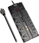 Eaton TLP1208SAT Home Theater Surge Protector Power Strip, Outlets, Flat Plu. Fixed Price $102.99.