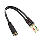 Headset Splitter 3.5MM Jack Dual Female Adapter Mic Audio Headphone Cable. Fixed Price $5.98.