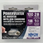 Tripp Lite PV100USB 100W Car Power Inverter W/ Outlets & 2 Charging Ports. Fixed Price $16.99.