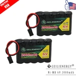 Geilienergy 2-PACK 6V 2000MAH Flat Receiver Nimh Battery For Rc Airplane Hitec. Fixed Price $21.69.