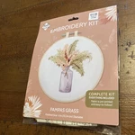 Pre-printed Fabric Embroidery Kit, "pampas Grass" By Needle Creations. Fixed Price $9.99.
