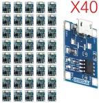 40PACK TP4056 5V 1A Micro Usb Lithium Battery Charging Board Charger Module. Fixed Price $12.95.