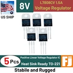5X L7808CV 3 Pin Positive Voltage Regulator 8V 1.5A TO-220 Us Ship. Fixed Price $7.49.