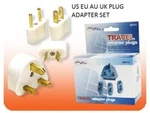 Us Eu Uk Au International Travel Adapter Ac Power Plug Charger Converter 4PC Set. Fixed Price $9.45.
