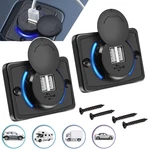 Dual Usb Dash Mount Car Charger 3.1A Fast Socket 12V-24V Rv Boat Adapter. Fixed Price $6.03.