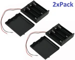 4 X 1.5V Aa Battery Case Holder With Leads Cap And On/off Switch, Black, 2 Pices. Fixed Price $16.26.