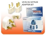Us Eu Uk Au International Travel Adapter Ac Power Plug Charger Converter 4PC Set. Fixed Price $6.95.