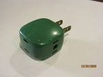 Vintage Electricord Bakelite Green Triple Non-polarized Tap 671 Usa 15A. Fixed Price $12.99.