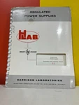 Harrison Laboratories Model 810B Power Supply Instruction & Operation Manual. Fixed Price $49.99.