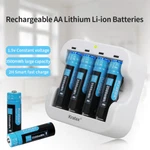 1.5V Usb Rechargeable Aa Lithium Battery 3500MWH Li-ion Batteries Charger Lot. Fixed Price $64.70.
