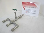 Swagelok, SS-8UK-TQ3-SC11, 9" Manual Green Valve, 1" 4 Port, Used. Fixed Price $60.00.