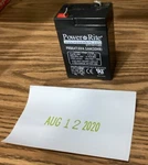 Nob Power Rite PRB64T 6V4.5AH/20HR 877-797-7483. Fixed Price $24.00.