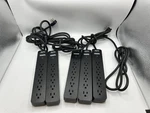 Lot 5X Apc Surge Protector 7 Outlet Strip Black Flat Plug 1440-JOULES 6 Ft. Cord. Fixed Price $99.99.