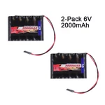 2-PACK 6V 2000MAH Flat Receiver Nimh Battery For Rc Airplane Hitec Usa. Fixed Price $17.99.