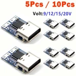 5/10PC Usb-c Pd Type-c Dc Fixed Voltage Power Trigger Module 9/12/15/20V Female. Fixed Price $9.64.