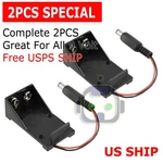 2PCS Wires Dc 9V Cell Volt Battery Storage Clip Holder Box Case Cover Model. Fixed Price $7.99.