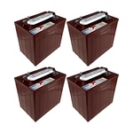 (set Of 4) Trojan T-105 6V 225AH Deep Cycle Battery Hydrolink Compatible. Fixed Price $1249.99.