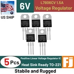 5X L7806CV 3 Pin Positive Voltage Regulator 6V 1.5A TO-220 Us Ship. Fixed Price $7.49.