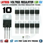 10PCS L7806CV LM7806 St TO-220 Positive Voltage Regulator 6V 1.5A Ic Usa. Fixed Price $9.30.