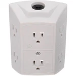 Outlet Grounded Wall Tap White W/ Circuit Breaker Receptacle Adapter Ge 56575. Fixed Price $21.15.