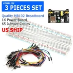 MB-102 830 Point Prototype Pcb BREADBOARD+65PCS Jump Cable Wires+power Supply. Fixed Price $7.99.