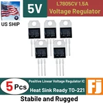 5X L7805CV 3 Pin Positive Voltage Regulator 5V 1.5A TO-220 Us Ship. Fixed Price $7.49.