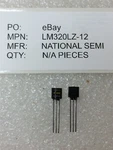 LM320LZ-12 Nsc Ic Reg Linear -12V 100MA TO92-3 Case 30 Pieces. Fixed Price $14.40.