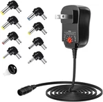 12W Universal 3V 4.5V 6V 7.5V 9V 12V Ac Dc Adapter Power Supply With 8 Interc. Fixed Price $20.40.