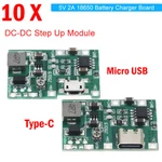 10X Micro-usb/type-c TP4056 3.7V Battery Charger Module Step-up Boost For 18650. Fixed Price $11.48.