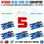 5PCS MT3608 Dc 2A Step Up Power Booster Module 2V-24V Converter Arduino Us. Fixed Price $8.89.